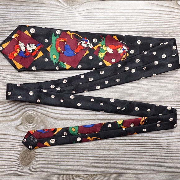 VINTAGE MICKEY UNLIMITED DONALD DUCK GOOFY MICKEY MOUSE GOLF NECK TIE - Picture 4 of 6